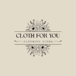 Black Beige Aesthetic Floral Lineart Clothing Store Logo