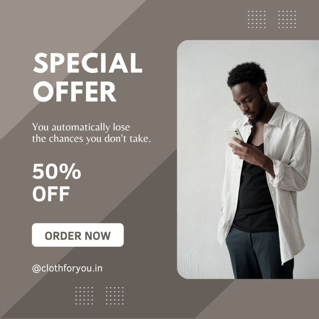 Special offer 50% off new mens t-shirts and pants latest mens wear collection best price clothing and cloth at Cloth For You